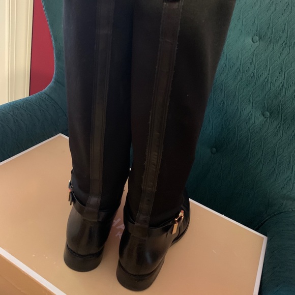 Michael Kors Arley Stretch Leather Riding Boots - Picture 7 of 8